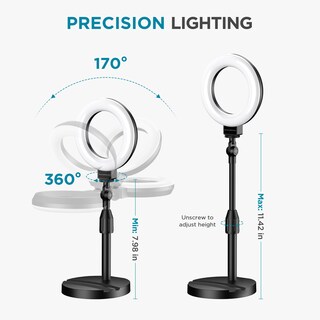 Foto 6 | Foto 6 | Lámpara Anular De Escritorio Innogear 60 Led De 10 W Con Soporte Para Videollamadas - Venta Internacional.