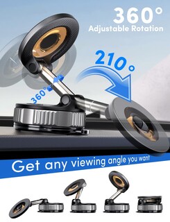 Foto 2 | Foto 2 | Soporte De Teléfono Elwey Magnético Con Ventosa De 360° Para Iphone - Venta Internacional.
