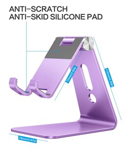 Foto 4 | Foto 4 | Soporte Para Teléfono Celular Omoton C2 De Aluminio Ajustable Morado - Venta Internacional.