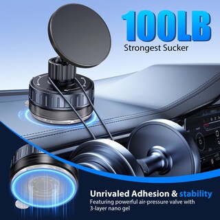 Foto 3 | Foto 3 | Soporte Para Teléfono De Coche Bptakoo 2025 Magnético Al Vacío 17 Imanes Negro - Venta Internacional.