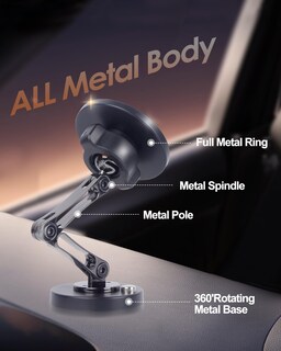 Foto 3 | Foto 3 | Soporte Magnético Para Teléfono Mechrig Con Brazos Dobles Con Rotación De 360° - Venta Internacional.