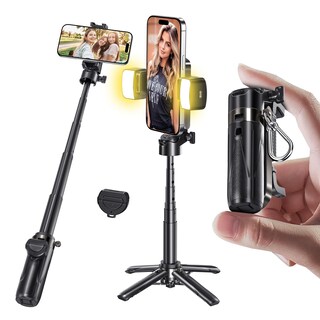 Foto 1 | Foto 1 | Trípode Para Teléfono Magic John Selfie Stick Con Control Remoto Y Luz De Relleno - Venta Internacional.