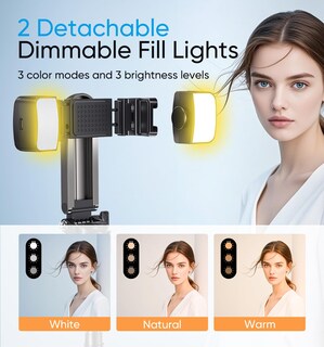 Foto 3 | Foto 3 | Trípode Para Teléfono Magic John Selfie Stick Con Control Remoto Y Luz De Relleno - Venta Internacional.