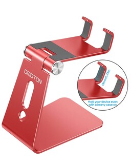Foto 2 | Foto 2 | Soporte Para Teléfono Celular Omoton C2 De Escritorio De Aluminio Rojo - Venta Internacional.
