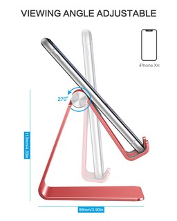 Foto 3 | Foto 3 | Soporte Para Teléfono Celular Omoton C2 De Escritorio De Aluminio Rojo - Venta Internacional.