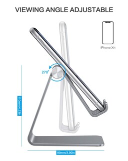 Foto 3 | Foto 3 | Soporte Para Teléfono Celular Omoton C2 Soporte De Escritorio De Aluminio Gris - Venta Internacional.