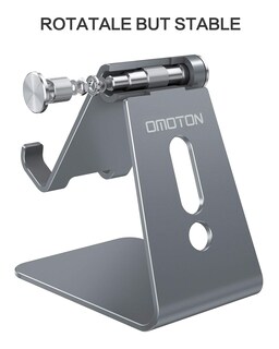 Foto 5 | Foto 5 | Soporte Para Teléfono Celular Omoton C2 Soporte De Escritorio De Aluminio Gris - Venta Internacional.