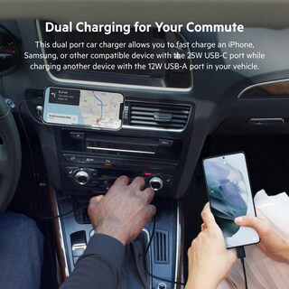 Foto 3 | Foto 3 | Cargador De Coche Belkin De 37 W De Doble Puerto Rápido Con Cable Usb-c - Venta Internacional.