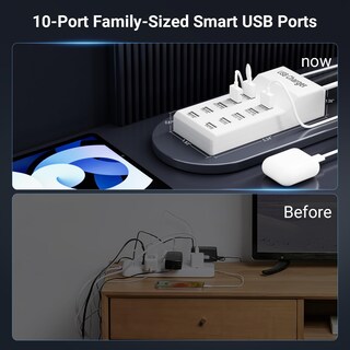 Foto 2 | Foto 2 | Estación De Carga Usb Umeryu Cable De 50 W 10 Puertos Y 3.6 Pies 100-240 V - Venta Internacional.