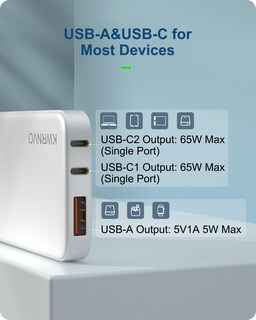 Foto 4 | Foto 4 | Cargador Kwrnvo Plano Usb De Pared 65w Gan 3 Puertos Macbook Pro/air - Venta Internacional.