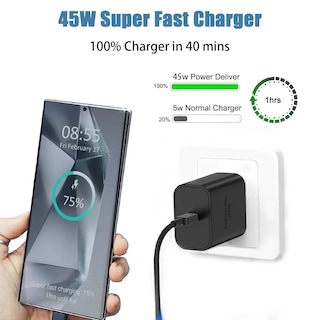 Foto 5 | Foto 5 | Cargador Odom De 45 W Superrápido Para Samsung Galaxy Tab-s9 Fe - Venta Internacional.