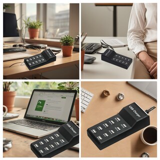 Foto 4 | Foto 4 | Estación De Carga Usb Haioulun De 10 Puertos Negra 6 Usb-a Y 4 Usb-c - Venta Internacional.