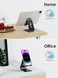 Foto 5 | Foto 5 | Soporte De Teléfono Celular Omoton C1 De Aluminio Para Iphone Ipad Negro - Venta Internacional.