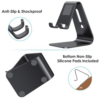 Foto 7 | Foto 7 | Soporte De Teléfono Celular Omoton C1 De Aluminio Para Iphone Ipad Negro - Venta Internacional.