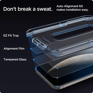 Foto 2 | Foto 2 | Paquete De Protectores De Pantalla Spigen Glastr Ez Fit Para Iphone 12 Pro 2 - Venta Internacional.