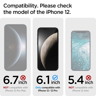 Foto 3 | Foto 3 | Paquete De Protectores De Pantalla Spigen Glastr Ez Fit Para Iphone 12 Pro 2 - Venta Internacional.