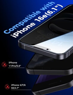 Foto 3 | Foto 3 | Protector De Pantalla De Privacidad Magic John 2 Pack Para Iphone 16e - Venta Internacional.