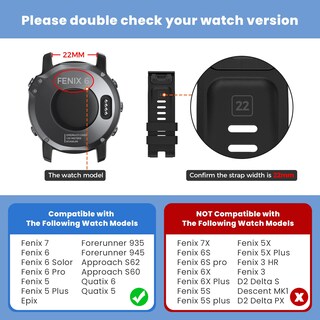 Foto 2 | Foto 2 | Correa De Reloj Notocity Para Fenix 6 47 Mm/fenix 8 47 Mm De Silicona - Venta Internacional.