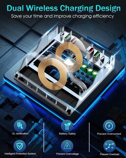 Foto 2 | Foto 2 | Estación De Carga Inalámbrica Tpfocus 8 En 1 15w Para Iphone/samsung - Venta Internacional.