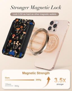 Foto 3 | Foto 3 | Tarjetero Magnético De Piel Wallet Shorogyt Magsafe Para 7 Tarjetas - Venta Internacional.
