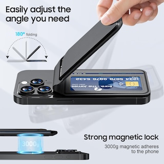 Foto 2 | Foto 2 | Cartera Magnética Para Iphone Frapkom Magsafe Wallet Negra - Venta Internacional.