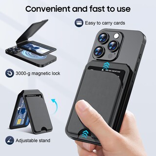 Foto 3 | Foto 3 | Cartera Magnética Para Iphone Frapkom Magsafe Wallet Negra - Venta Internacional.