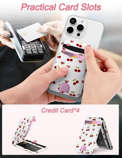 Foto 2 | Foto 2 | Tarjetero Para Teléfono Cartera Diseño Magnético Jusy Lazo De Piel De Cerezo - Venta Internacional.