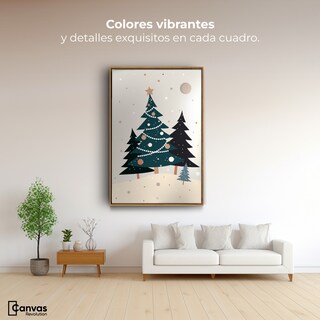Foto 2 | Foto 2 | Cuadro Decorativo Canvas Marco Flotante Encanto Navideño 60x90 Marco Madera