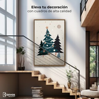 Foto 3 | Foto 3 | Cuadro Decorativo Canvas Marco Flotante Encanto Navideño 60x90 Marco Madera