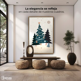 Foto 4 | Foto 4 | Cuadro Decorativo Canvas Marco Flotante Encanto Navideño 60x90 Marco Madera