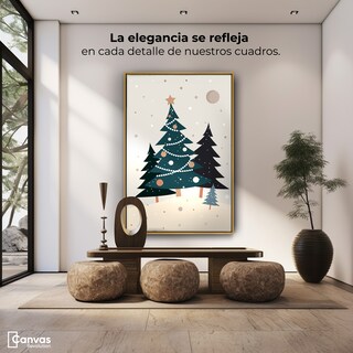 Foto 4 | Foto 4 | Cuadro Decorativo Canvas Marco Flotante Encanto Navideño 60x90 Marco Dorado