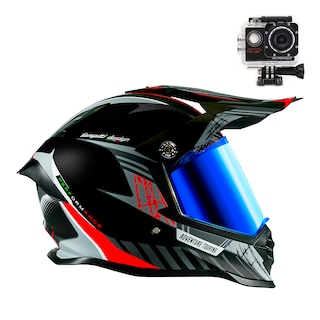Foto 1 | Foto 1 | Casco Axs Nórdica Rojo + Cámara Action Axs