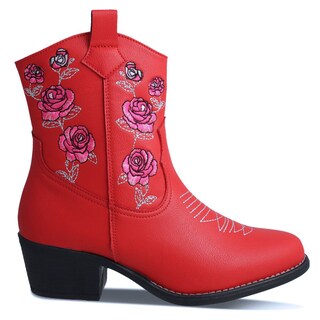 Foto 2 | Foto 2 | Botas Vaqueras Dominiq 1155 Rojas para Mujer
