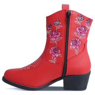 Foto 4 | Foto 4 | Botas Vaqueras Dominiq 1155 Rojas para Mujer