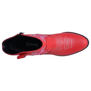 Foto 5 | Foto 5 | Botas Vaqueras Dominiq 1155 Rojas para Mujer