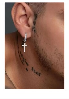 Foto 1 | Foto 1 | Par De Aretes Xtellar De Cruz Para Hombre Pendientes