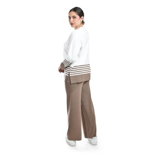 Foto 3 | Foto 3 | Conjunto De Punto A Rayas Roman Fashion /juvenil 9001 (café) Cafe