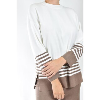 Foto 4 | Foto 4 | Conjunto De Punto A Rayas Roman Fashion /juvenil 9001 (café) Cafe