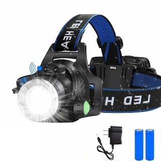 Foto 1 | Foto 1 | Lampara Cabeza Belug Led Minera Minero T6 Recargable Con Sensor Negro