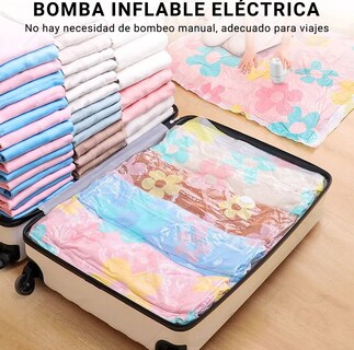 Foto 4 | Foto 4 | Bolsas Al Vacio 10 Pzs Almacenamiento Comprimir Ropa + Bomba Eléctrica