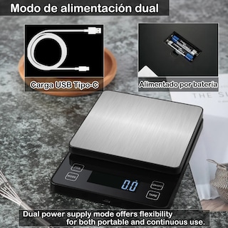 Foto 3 | Foto 3 | Báscula Digital De Cocina 3kg/0.1g Recargable Para Alimento