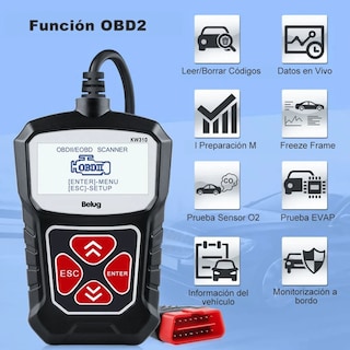 Foto 4 | Foto 4 | Escaner Automotriz Belug Obd2 Lector De Códigos De Fallas Negro