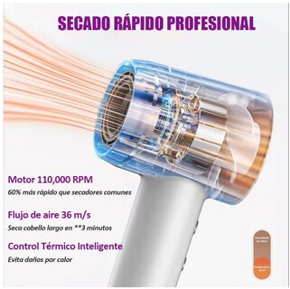 Foto 3 | Foto 3 | ''secadora Profesional De Pelo Alta Velocidad Blanca ''