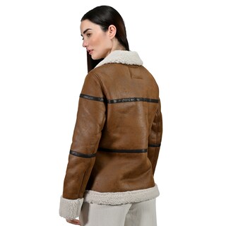 Foto 2 | Foto 2 | Chamarra Marca Lee Para Mujer En Color Café Con Borrega.