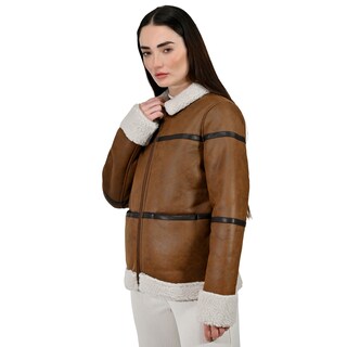 Foto 3 | Foto 3 | Chamarra Marca Lee Para Mujer En Color Café Con Borrega.