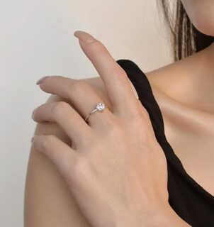Foto 3 | Foto 3 | Anillo Talla 7 Xtellar De Compromiso Y Promesa Chapado En Plata 925 Con Brillante Moissanita