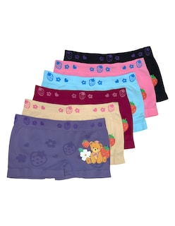 Foto 1 | Foto 1 | 6 Boxer Para Niña Con Diseños Divertidos Pack Incluye 6 Colores Diferentes