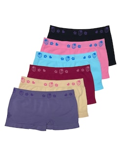 Foto 2 | Foto 2 | 6 Boxer Para Niña Con Diseños Divertidos Pack Incluye 6 Colores Diferentes