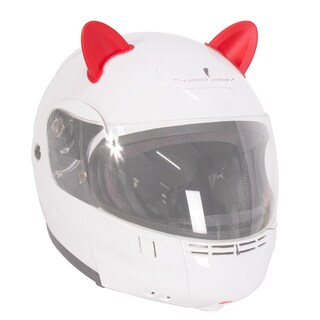 Foto 1 | Foto 1 | Orejas De Gato Para Casco De Moto Rojas Con Luz Kinlley