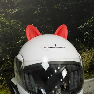 Foto 7 | Foto 7 | Orejas De Gato Para Casco De Moto Rojas Con Luz Kinlley
